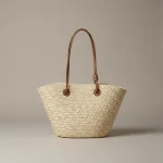 Cabas en paille et cuir Nyméria - Vue 1 - Sac Paille
