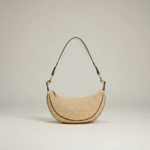 Sac demi-lune en paille Solstice - Vue 1 - Sac Paille