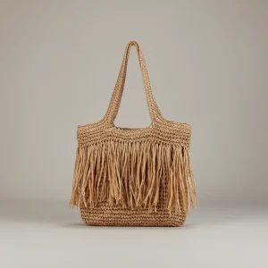 Sac franges raphia Isandro - Vue 1 - Sac Paille
