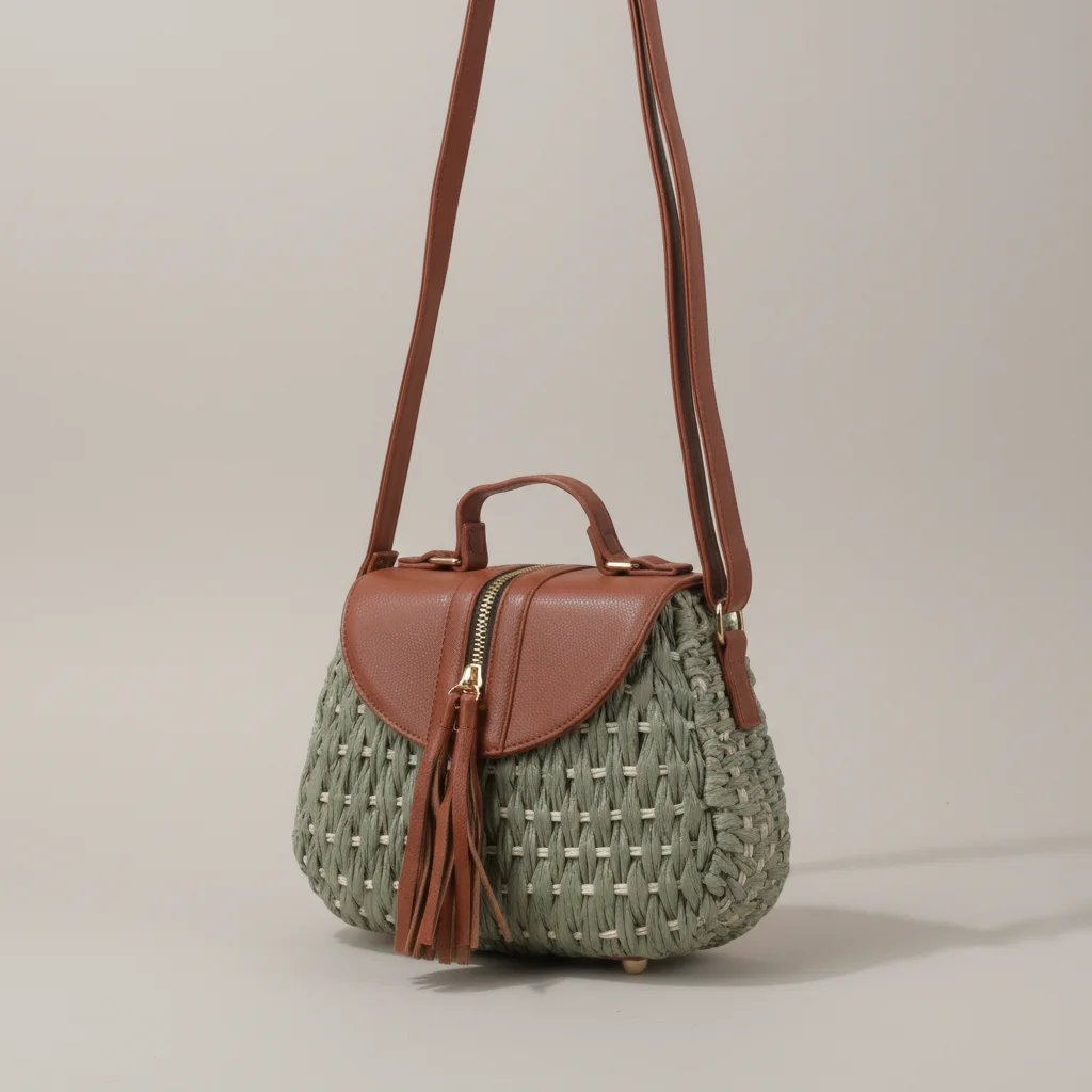Sac paille besace bandoulière ajustable - Vue 11 - Sac Paille