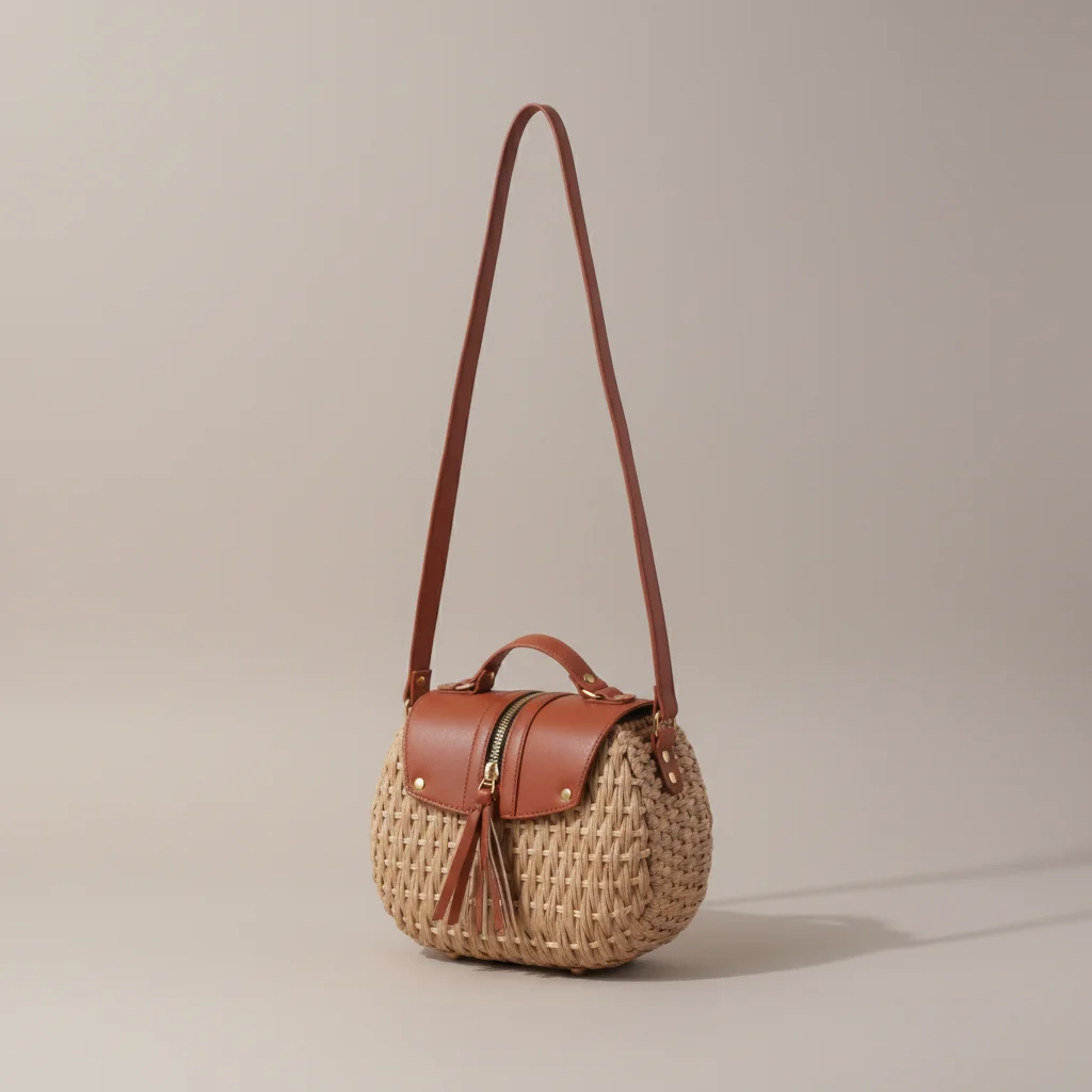 Sac paille besace bandoulière ajustable - Vue 3 - Sac Paille