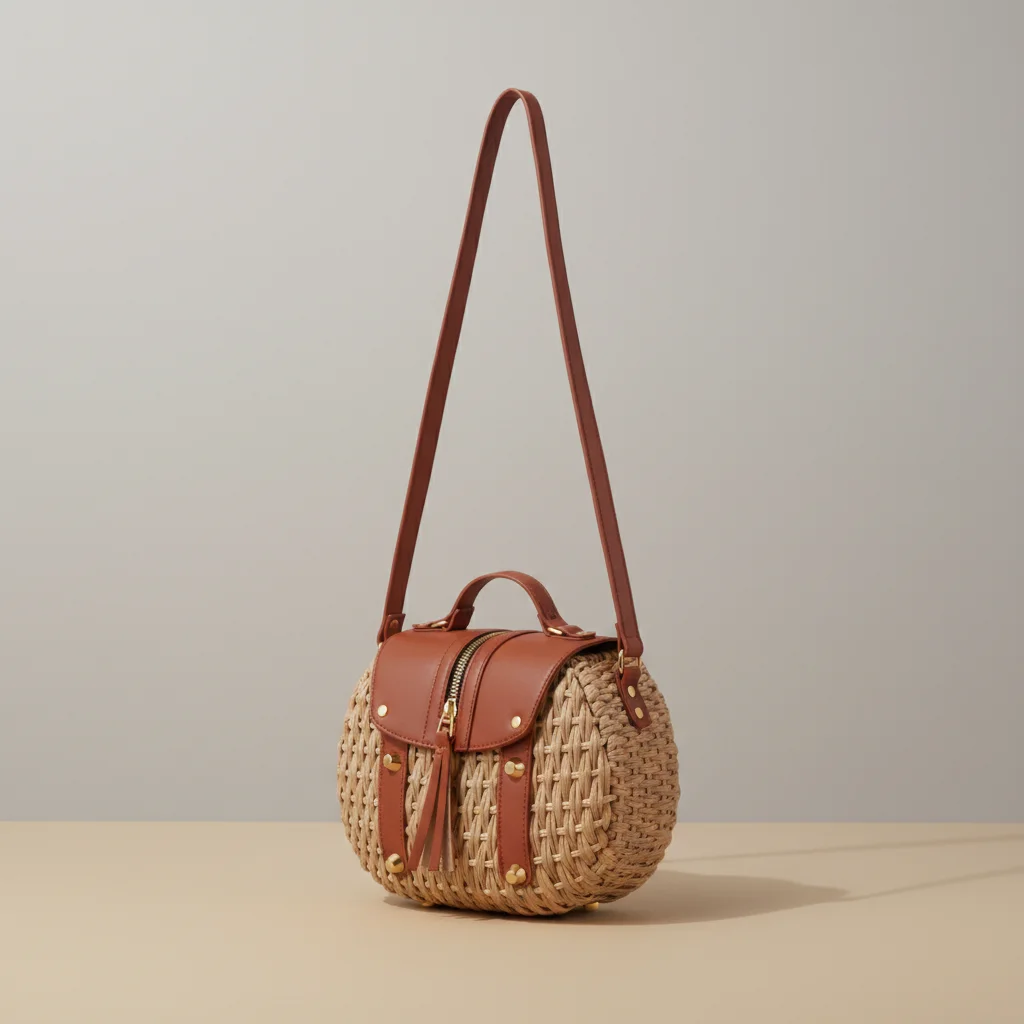 Sac paille besace bandoulière ajustable - Vue 5 - Sac Paille