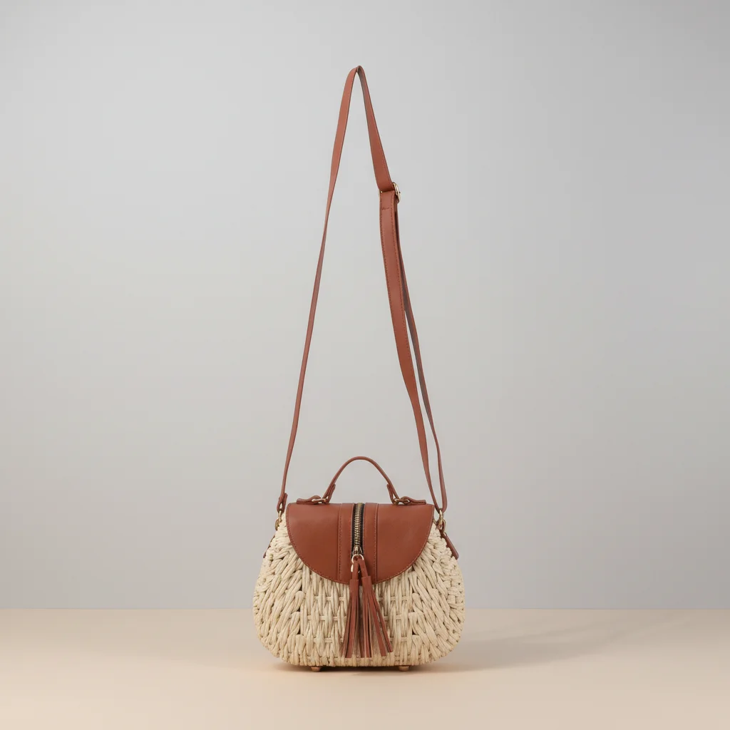 Sac paille besace bandoulière ajustable - Vue 8 - Sac Paille