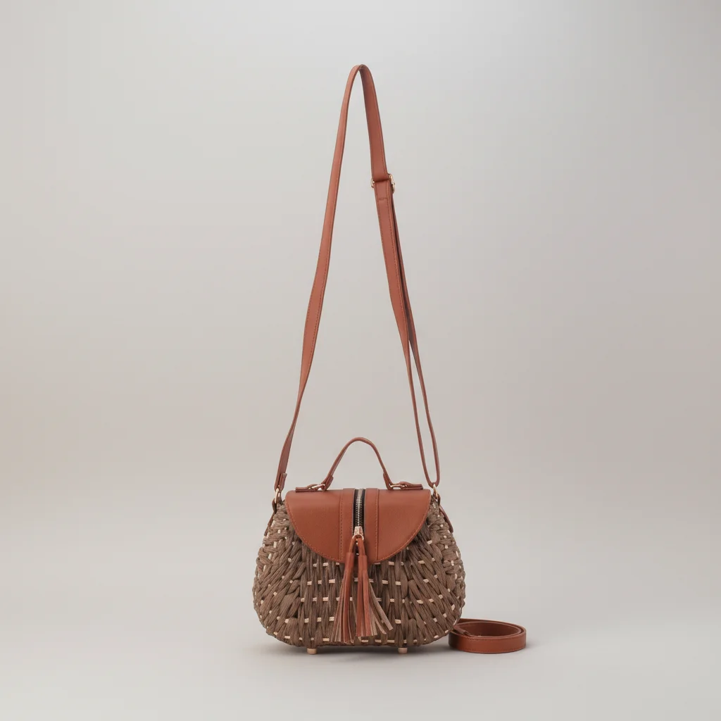 Sac paille besace bandoulière ajustable - Vue 9 - Sac Paille