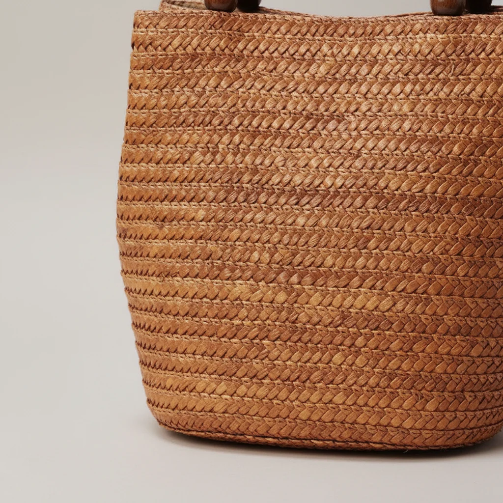 Sac paille bohème chic porté épaule - Vue 4 - Sac Paille