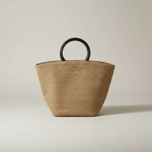 Sac paille cabas anses rondes élégantes - Vue 1 - Sac Paille