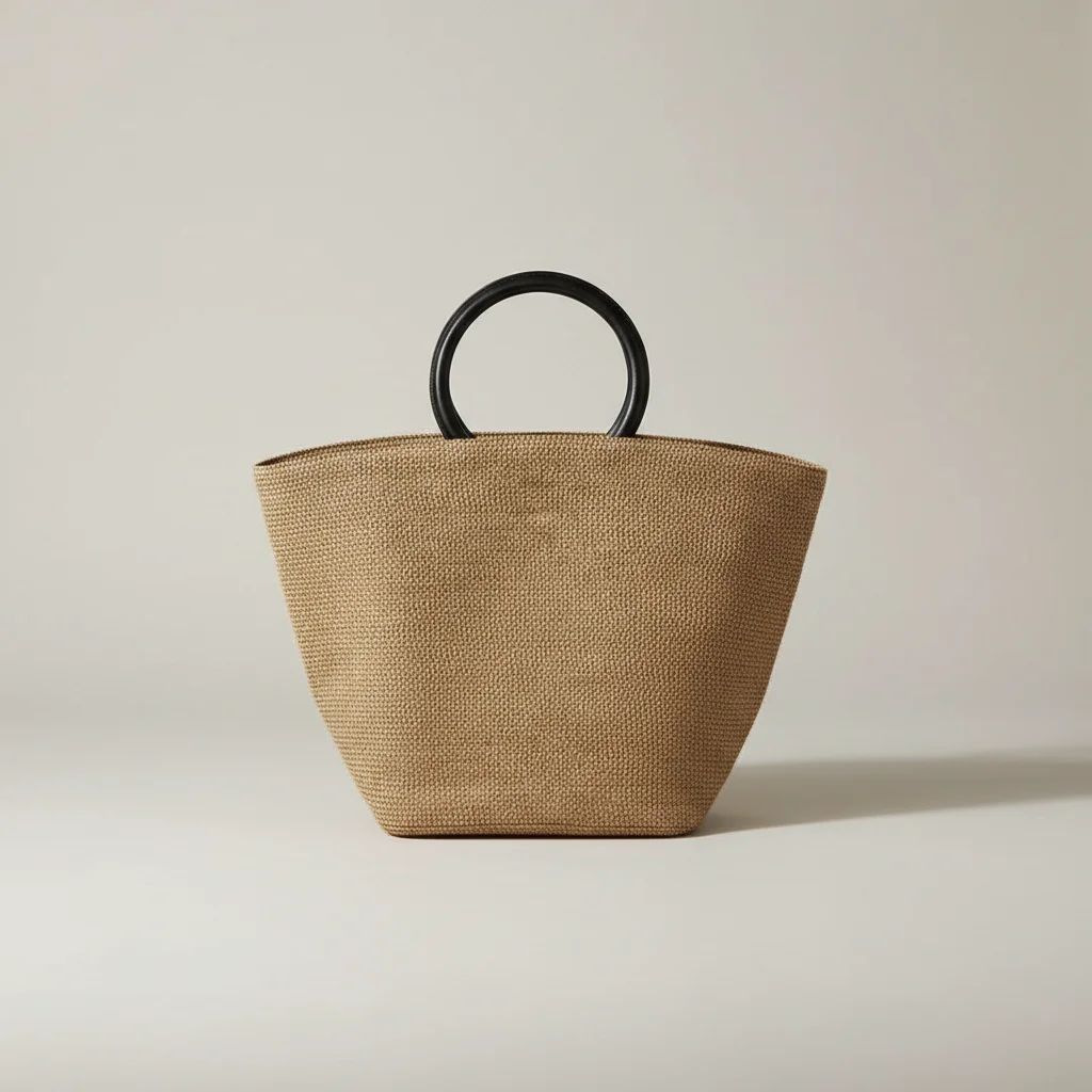 Sac paille cabas anses rondes élégantes - Vue 1 - Sac Paille