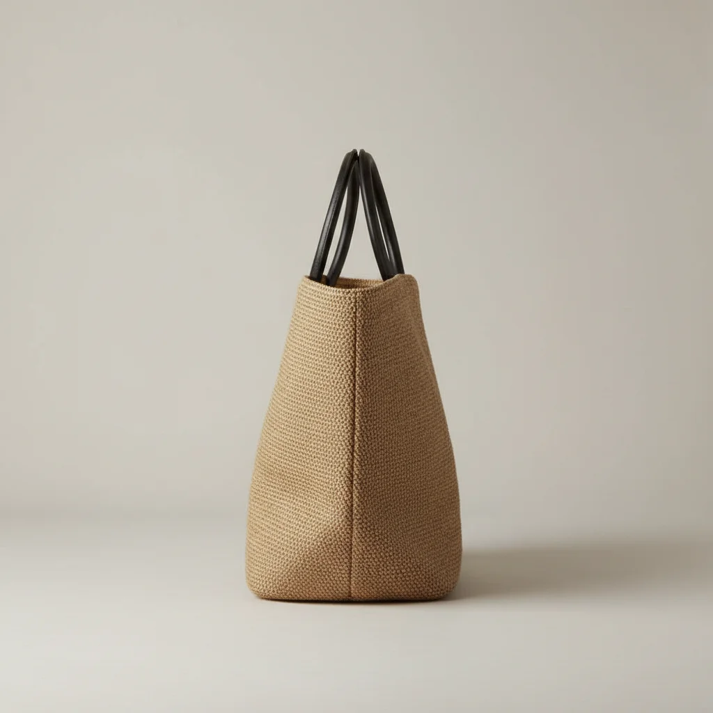 Sac paille cabas anses rondes élégantes - Vue 2 - Sac Paille