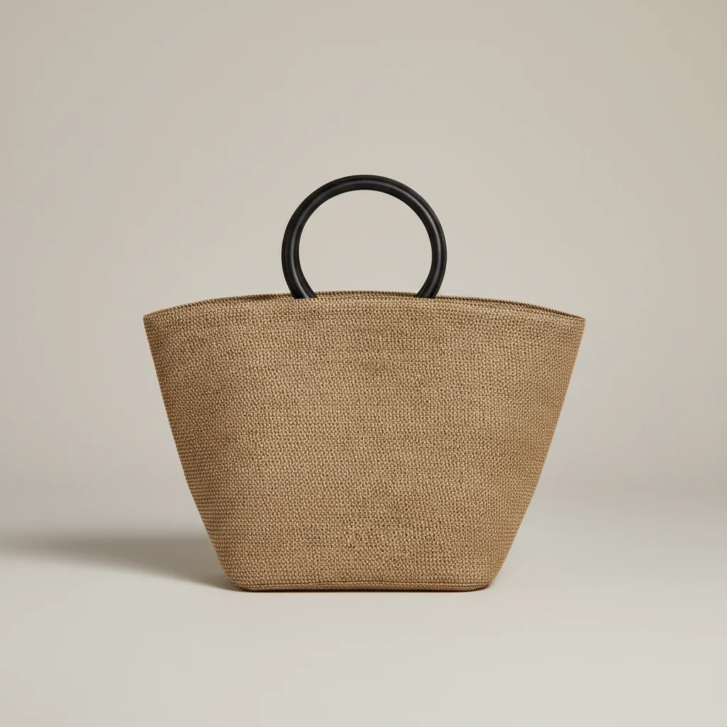 Sac paille cabas anses rondes élégantes - Vue 6 - Sac Paille