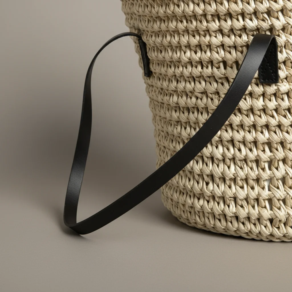 Sac paille cabas grand format zippé - Vue 7 - Sac Paille
