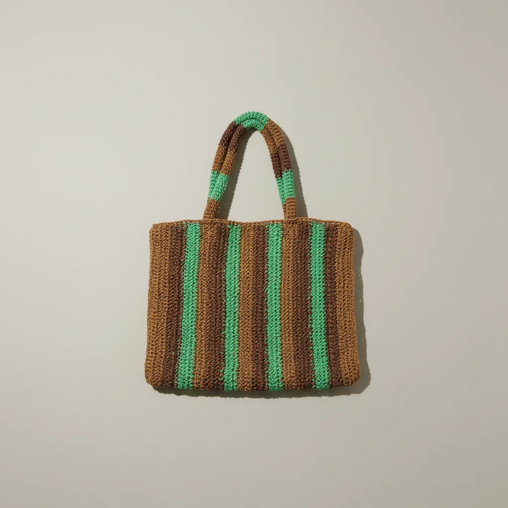 Sac paille cabas rayé anses longues - Vue 3 - Sac Paille