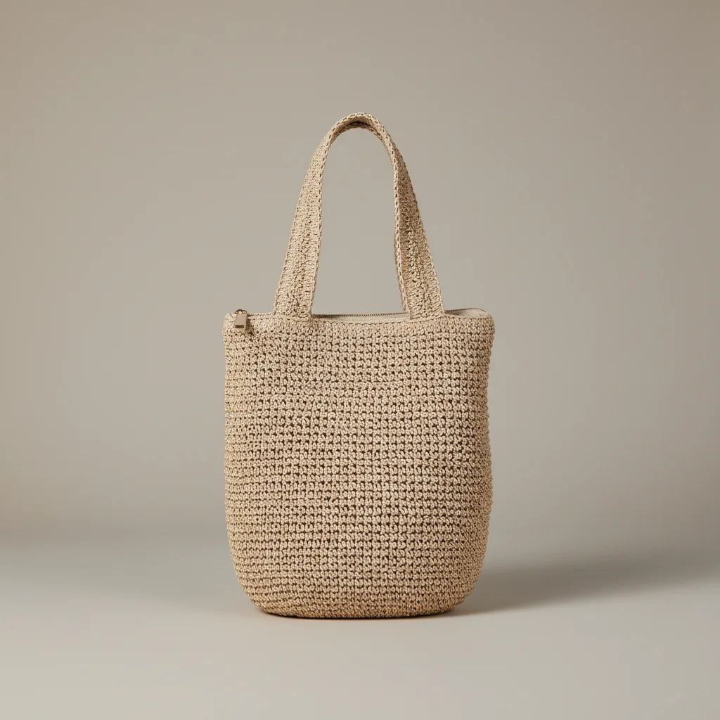Sac paille cabas zippé bohème - Vue 7 - Sac Paille