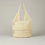 Sac paille fourre-tout ajouré - Vue 1 - Sac Paille