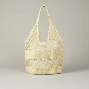 Sac paille fourre-tout ajouré - Vue 1 - Sac Paille