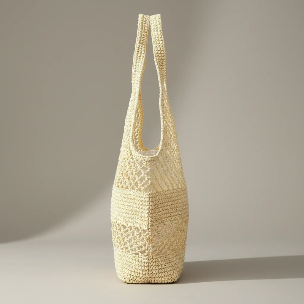 Sac paille fourre-tout ajouré - Vue 2 - Sac Paille