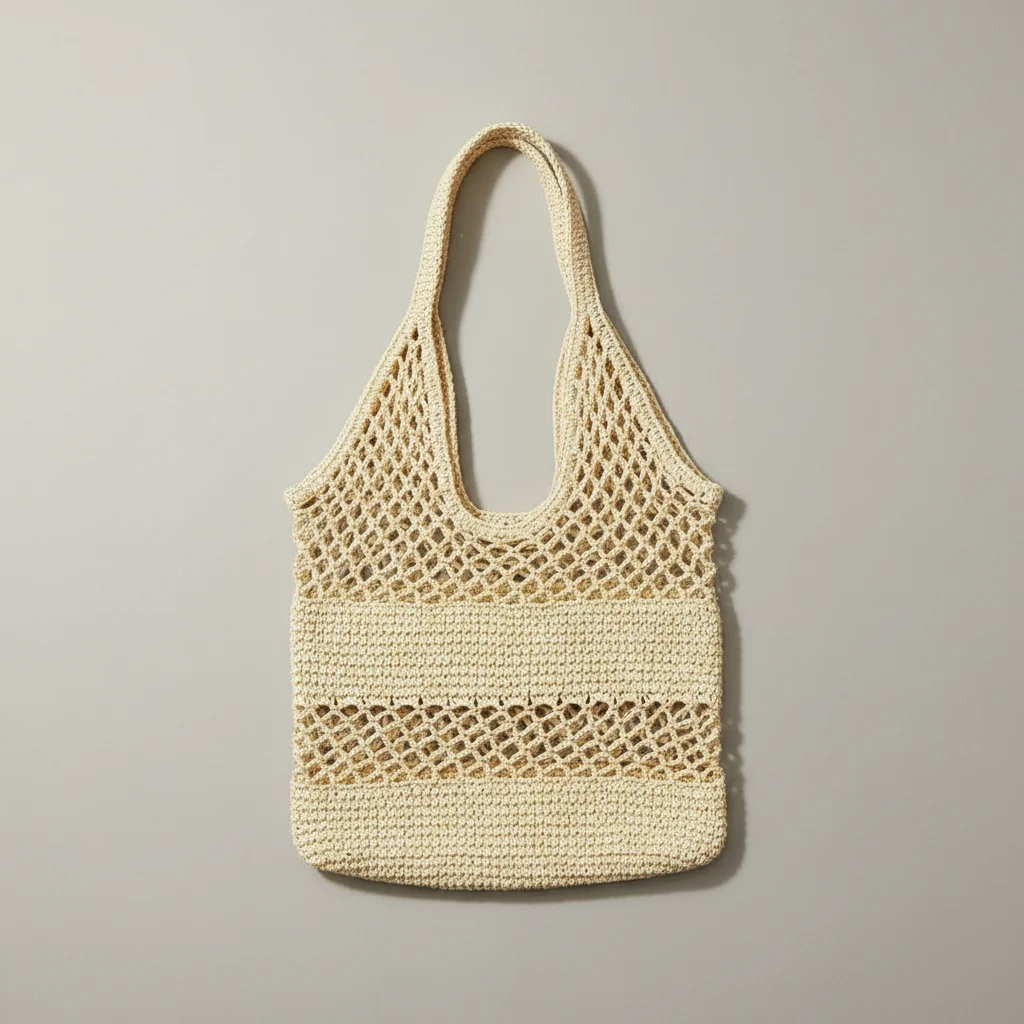 Sac paille fourre-tout ajouré - Vue 3 - Sac Paille