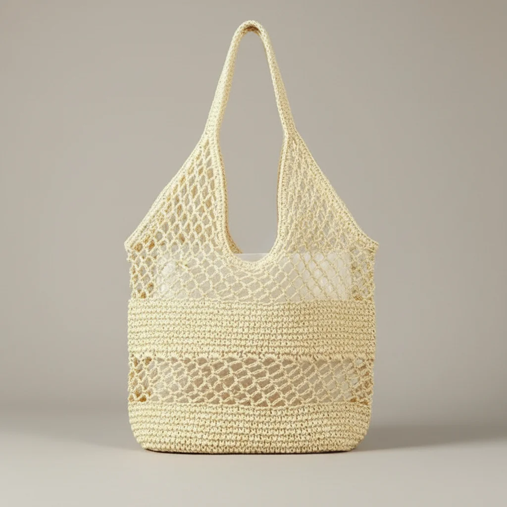 Sac paille fourre-tout ajouré - Vue 5 - Sac Paille
