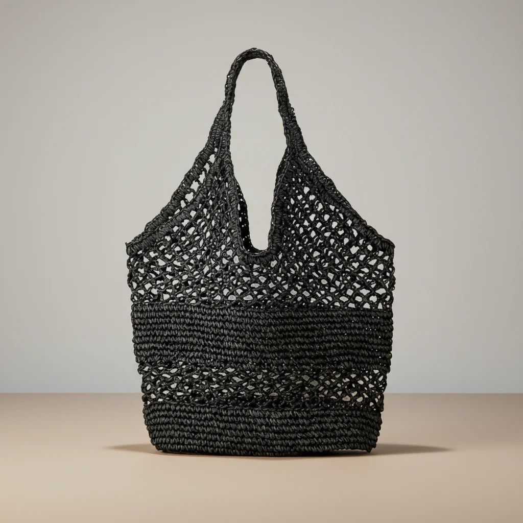 Sac paille fourre-tout ajouré - Vue 6 - Sac Paille