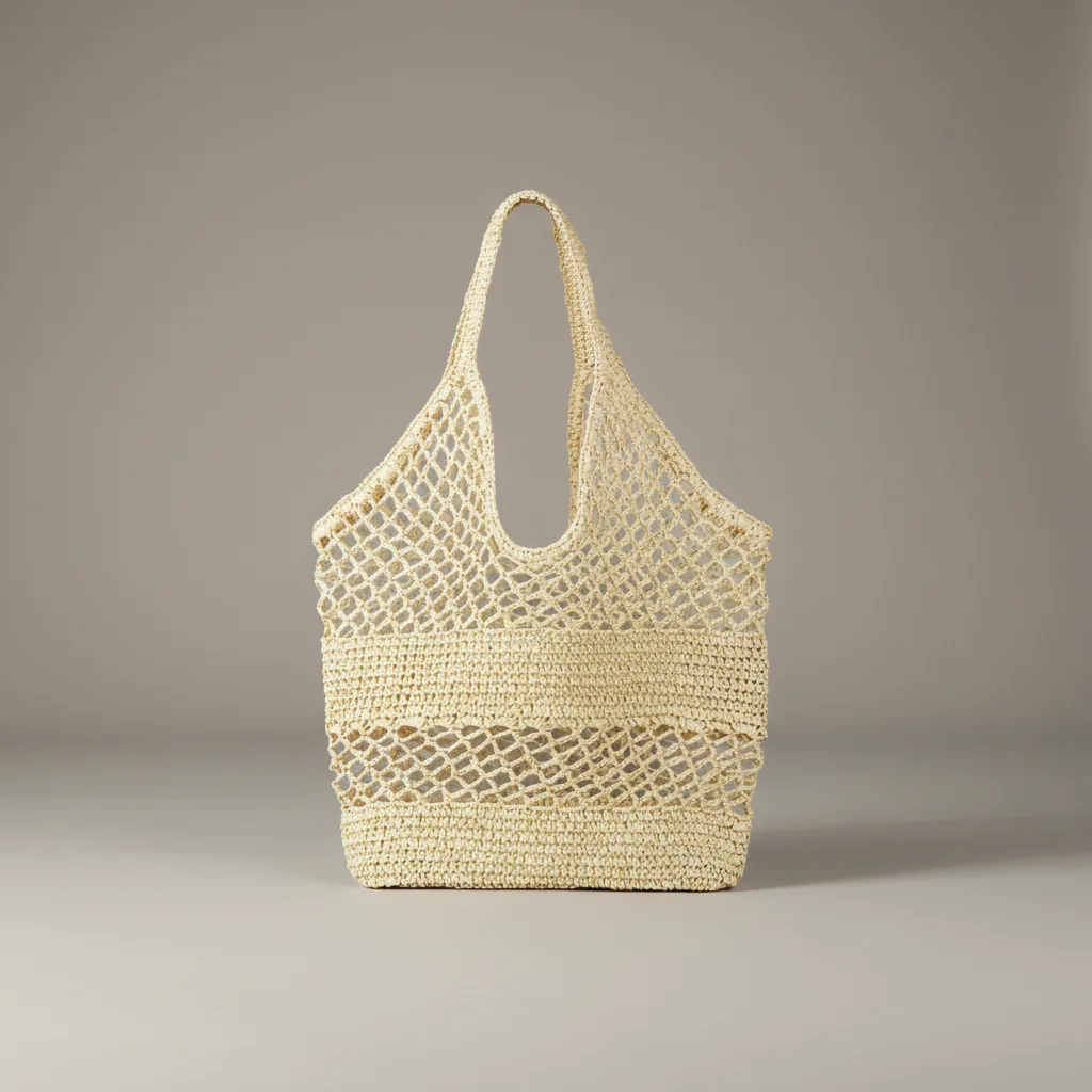 Sac paille fourre-tout ajouré - Vue 7 - Sac Paille