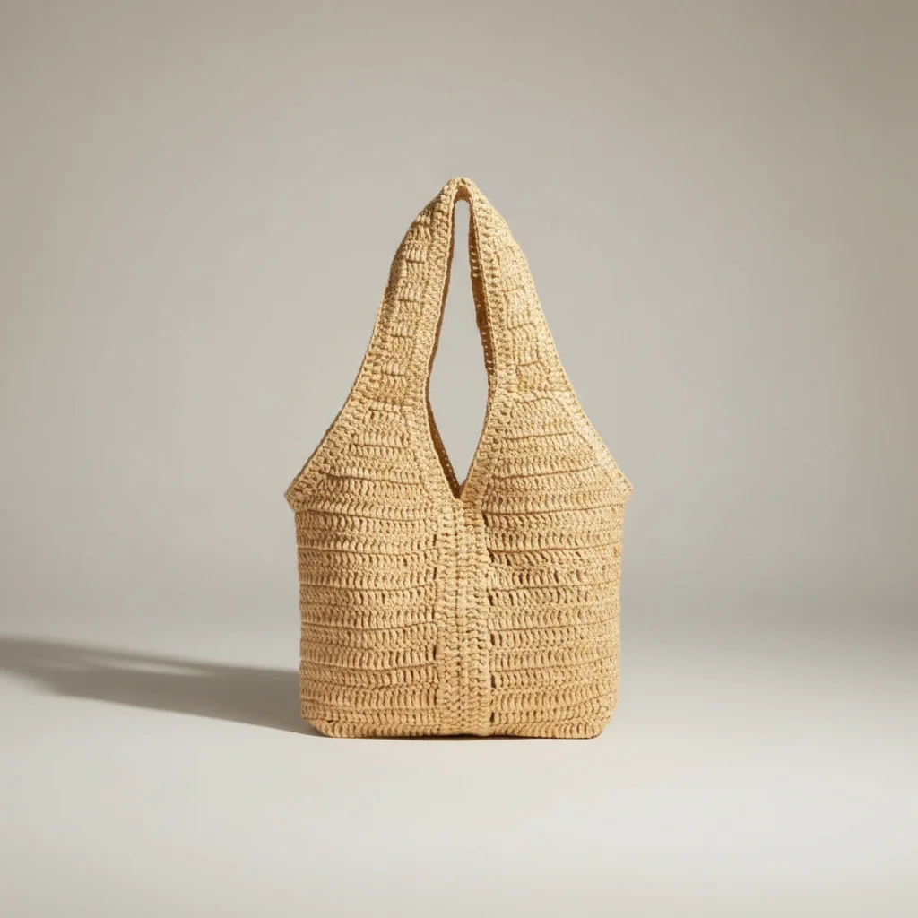 Sac paille grand format tressé - Vue 1 - Sac Paille
