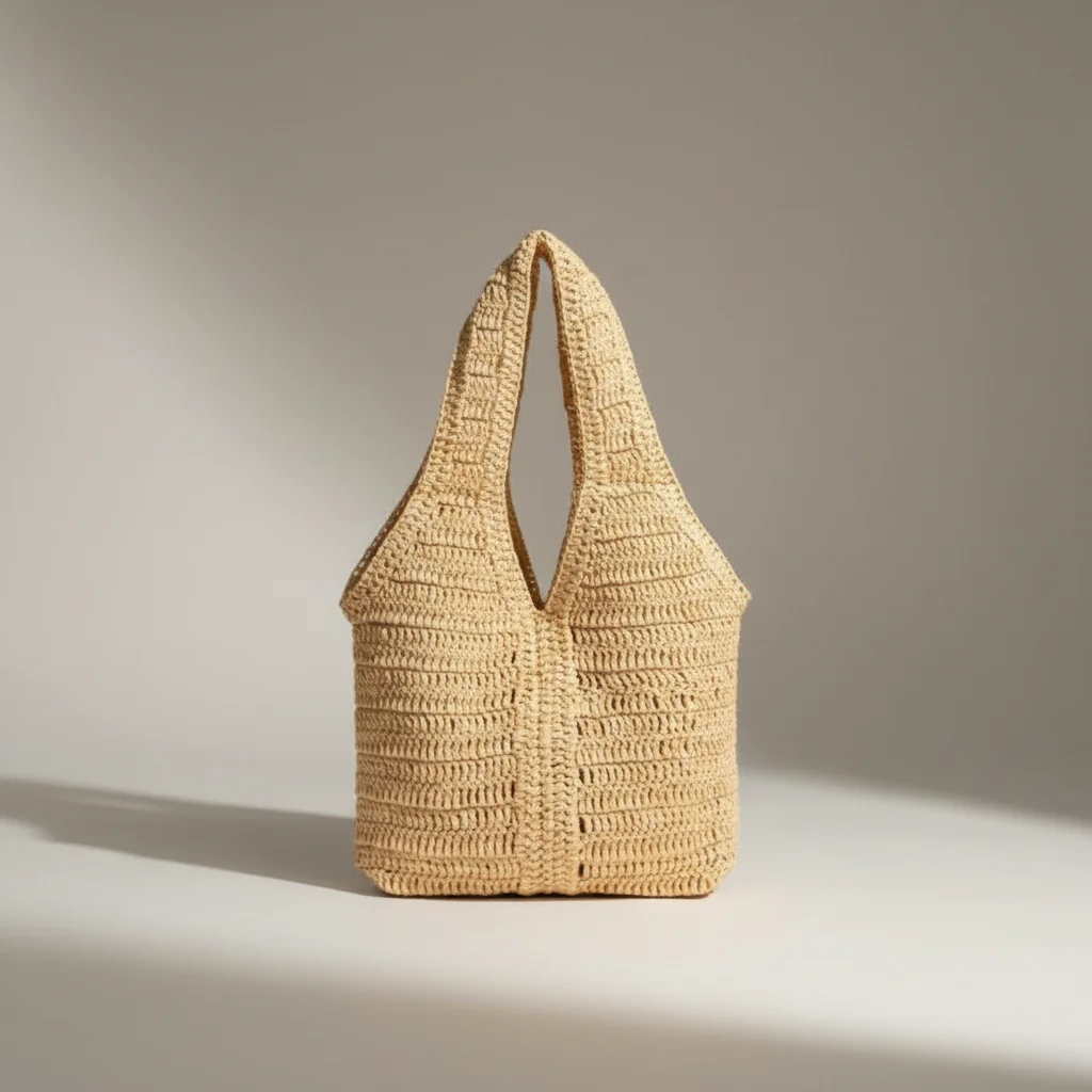 Sac paille grand format tressé - Vue 2 - Sac Paille