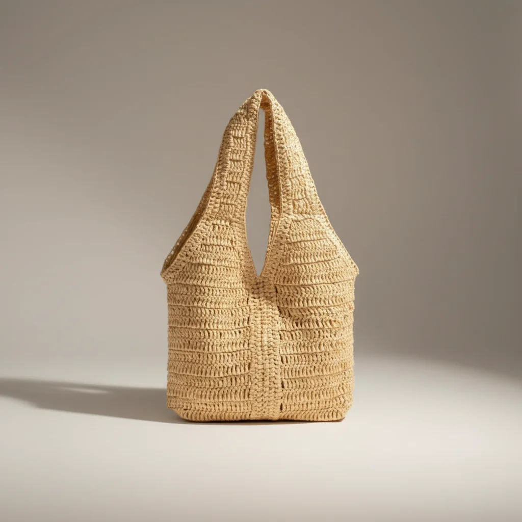 Sac paille grand format tressé - Vue 3 - Sac Paille