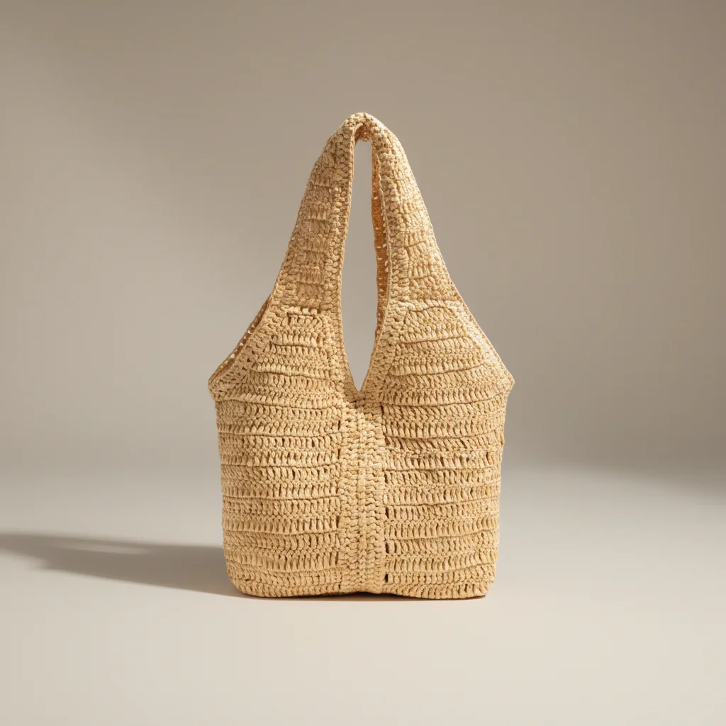 Sac paille grand format tressé - Vue 6 - Sac Paille