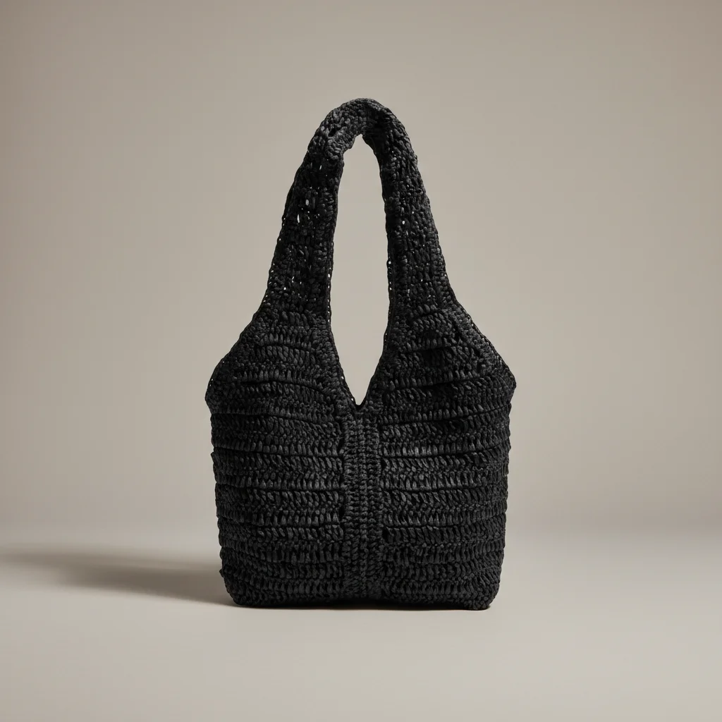 Sac paille grand format tressé - Vue 8 - Sac Paille