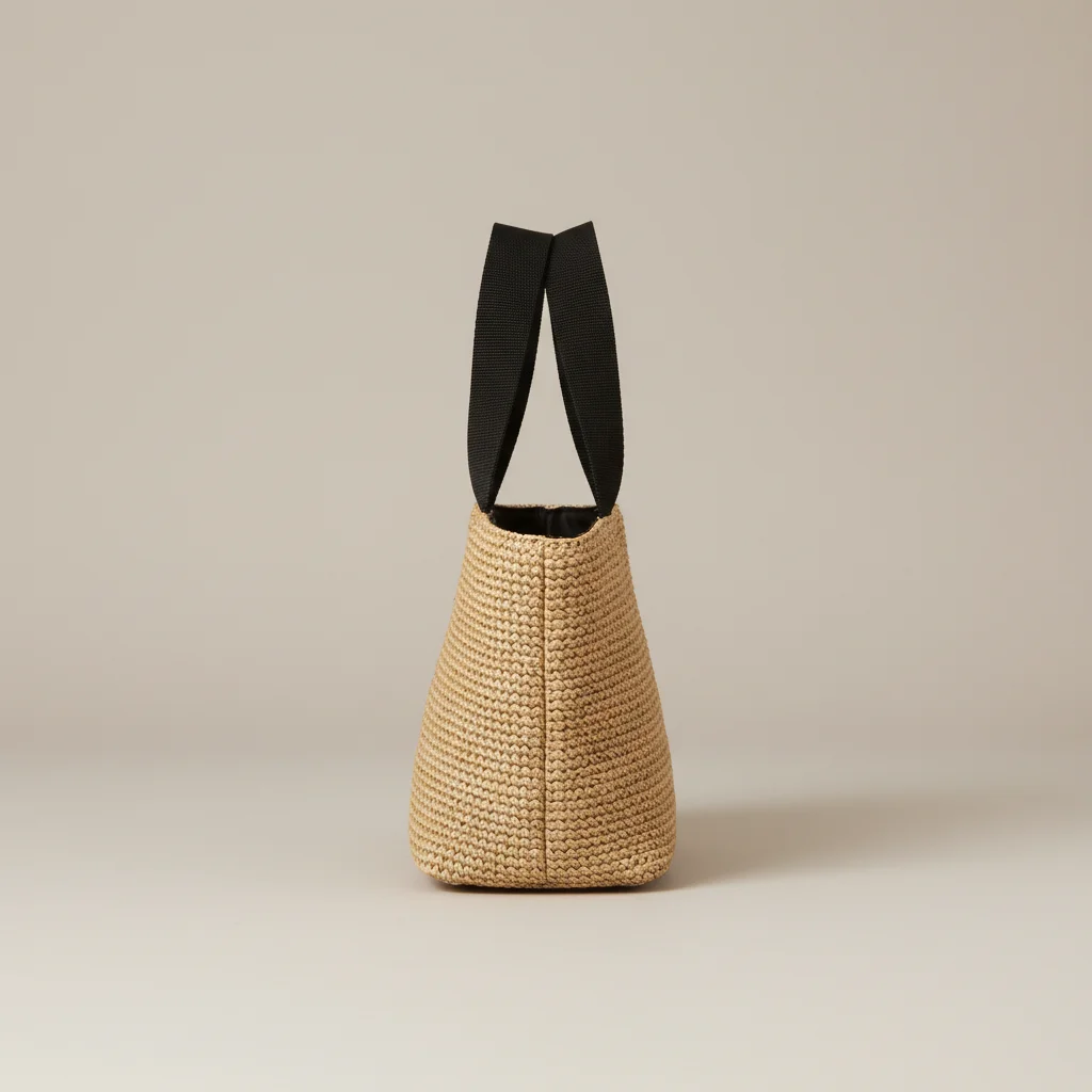 Sac paille petit format anses contrastées - Vue 2 - Sac Paille