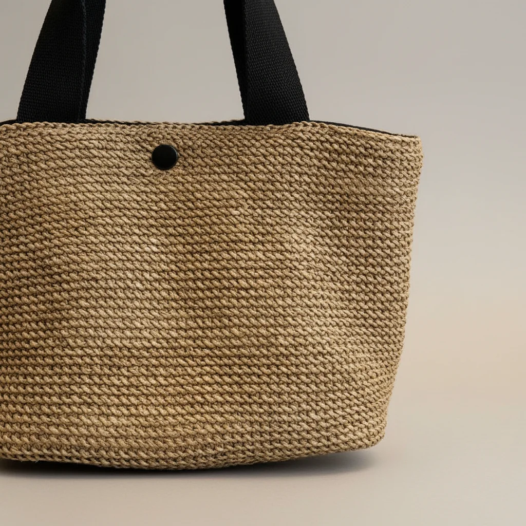 Sac paille petit format anses contrastées - Vue 4 - Sac Paille