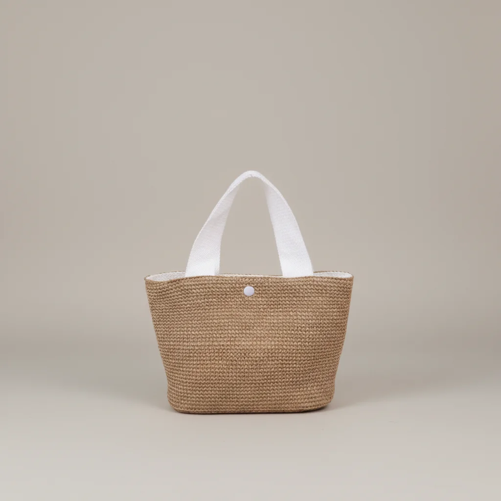 Sac paille petit format anses contrastées - Vue 7 - Sac Paille