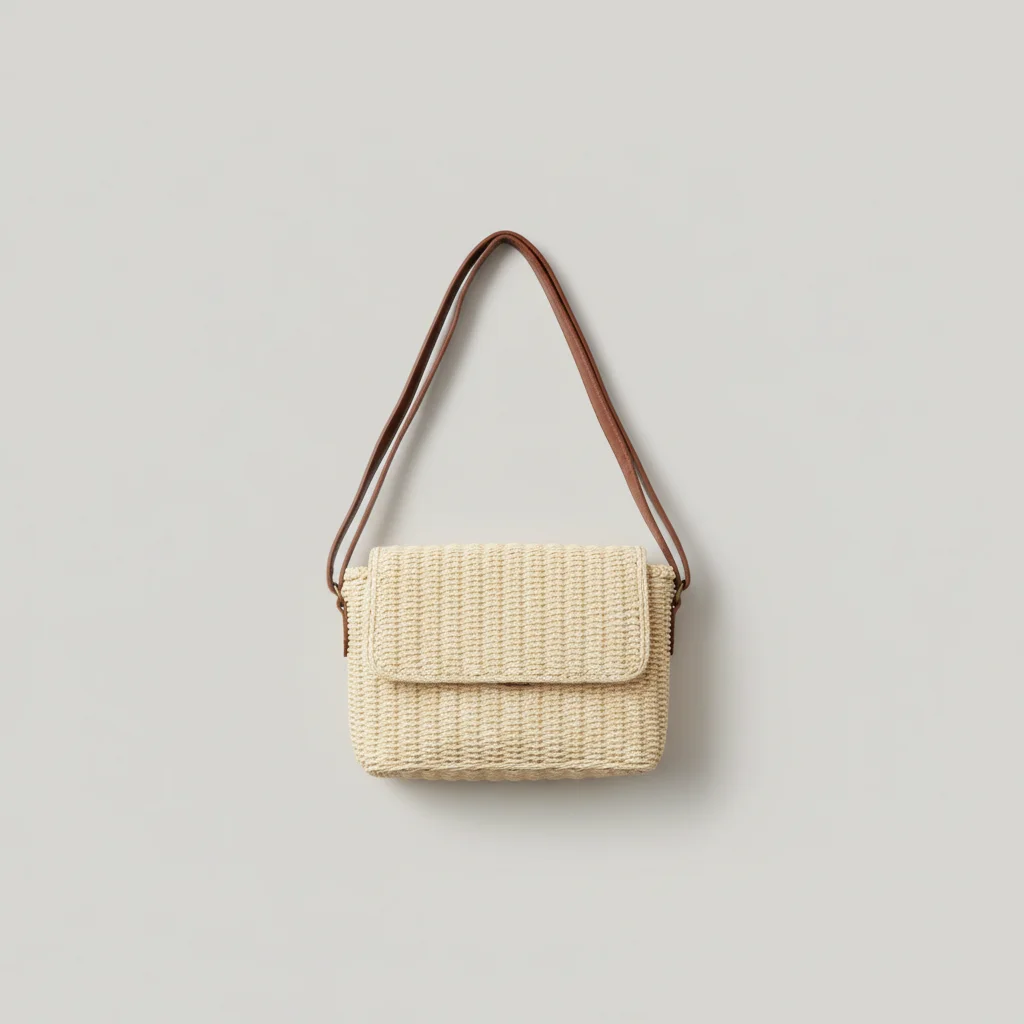 Sac paille rectangulaire bandoulière ajustable - Vue 3 - Sac Paille