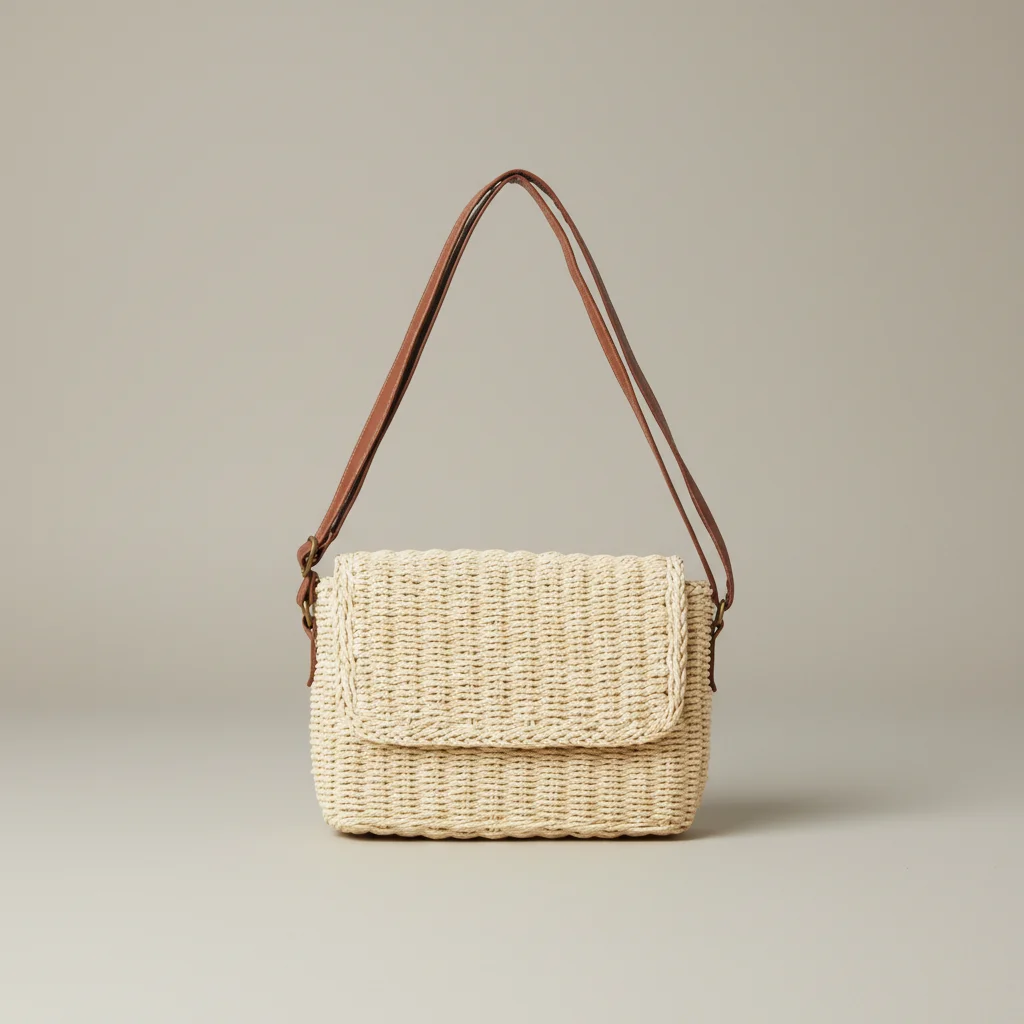 Sac paille rectangulaire bandoulière ajustable - Vue 7 - Sac Paille