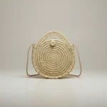 Sac paille rond bandoulière et poignée - Vue 1 - Sac Paille