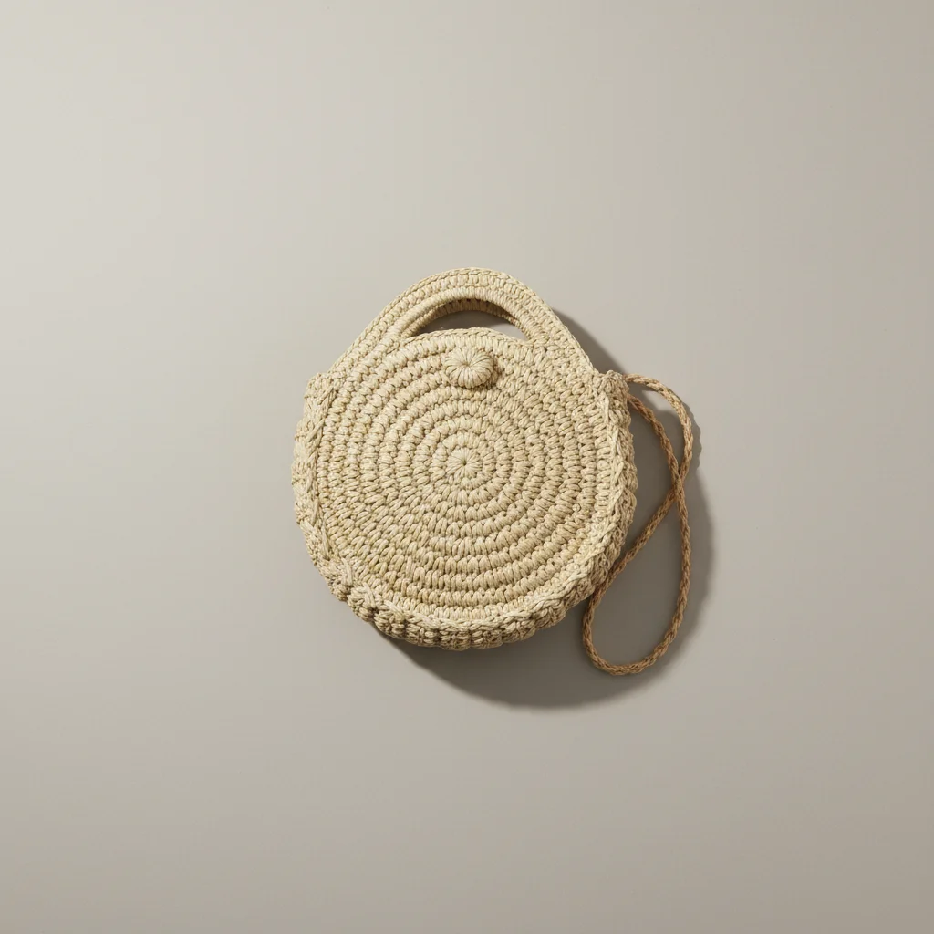 Sac paille rond bandoulière et poignée - Vue 3 - Sac Paille