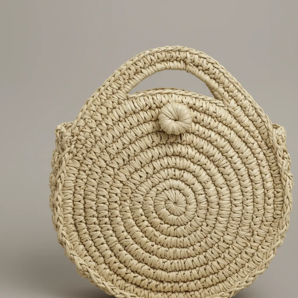 Sac paille rond bandoulière et poignée - Vue 4 - Sac Paille