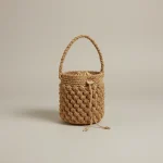 Sac paille seau crocheté à anse tressée - Vue 1 - Sac Paille